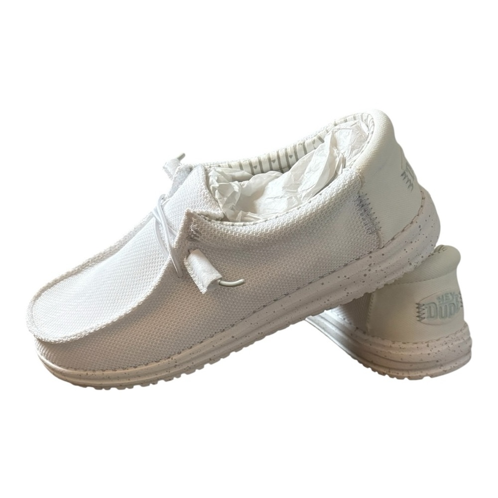 Hey Dude Wally Funk Mono White Shoes Size 13 Wide Mens Slip On NWT